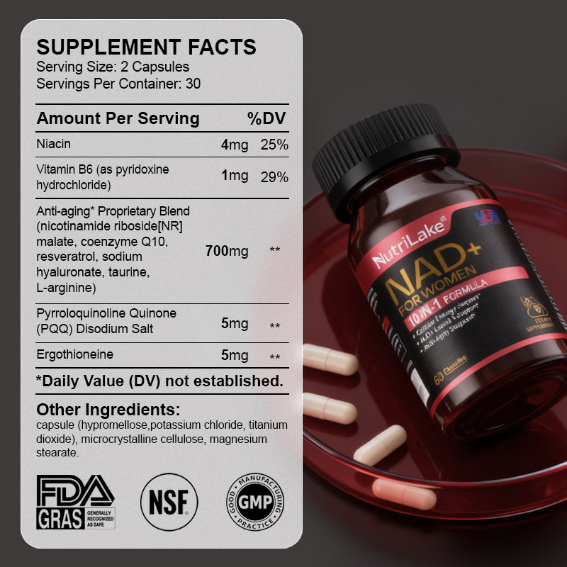 Nutrilake NAD+ Supplement for women